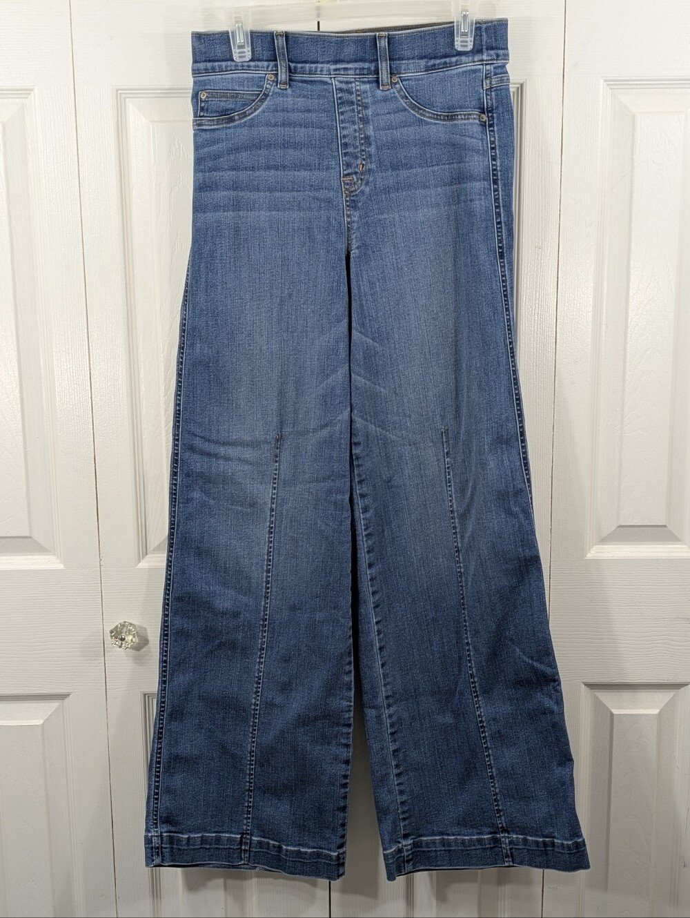 Spanx Seamed Front Wide Leg Jeans - Size M